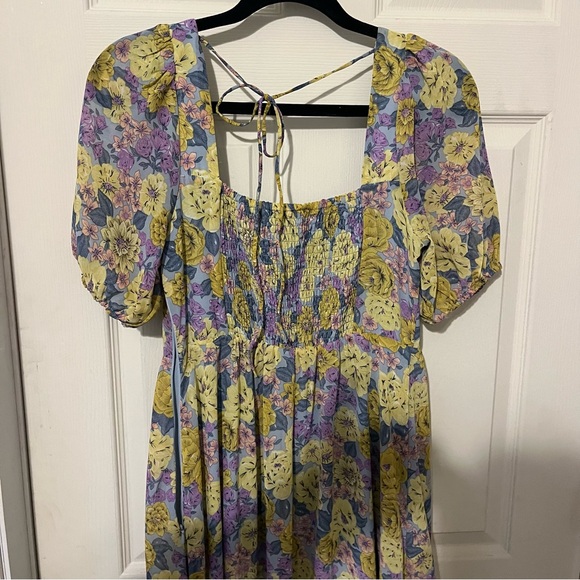 Astr The Label Floral Sweetheart Neck Midi - Picture 3 of 8